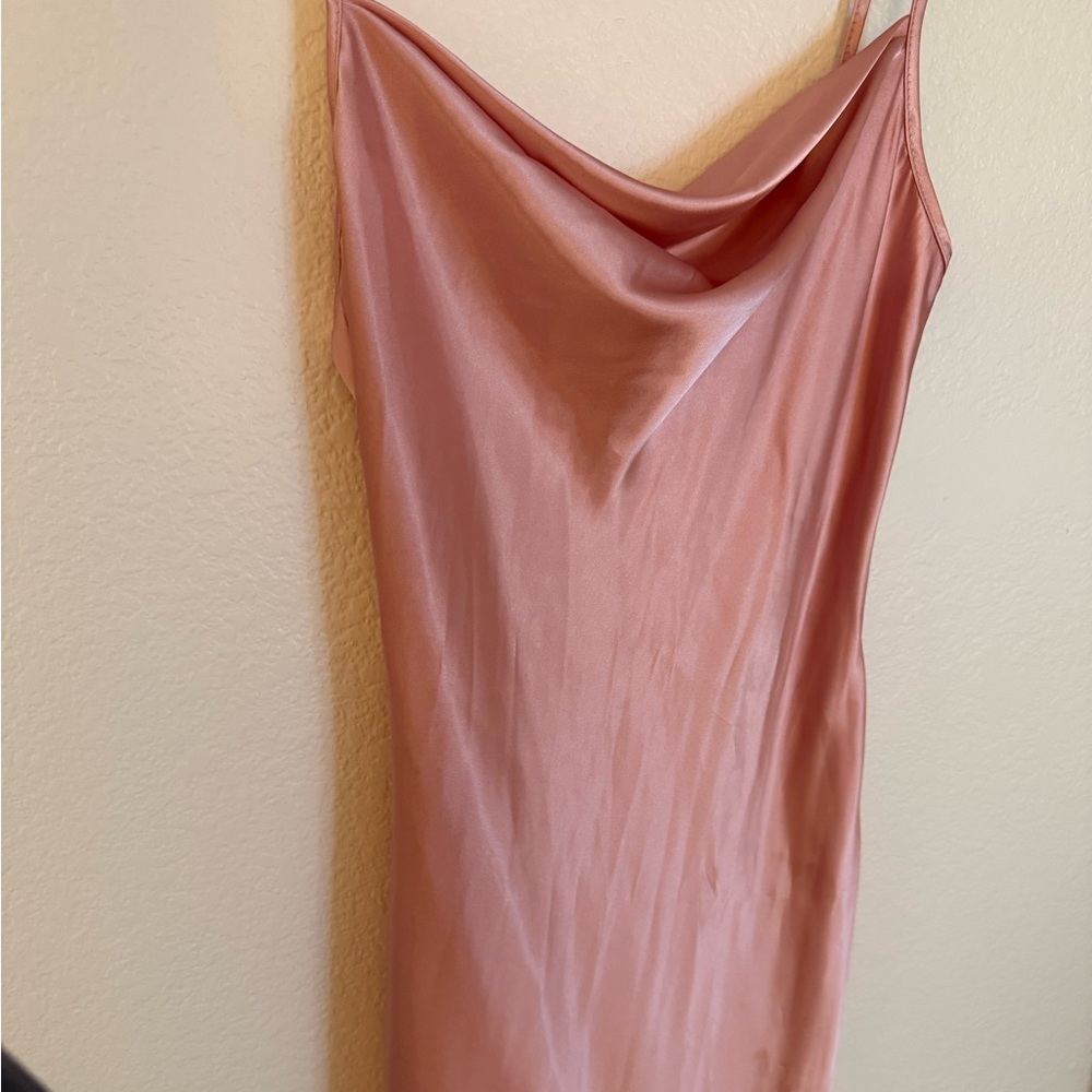 Bebe Satin Pink Dress